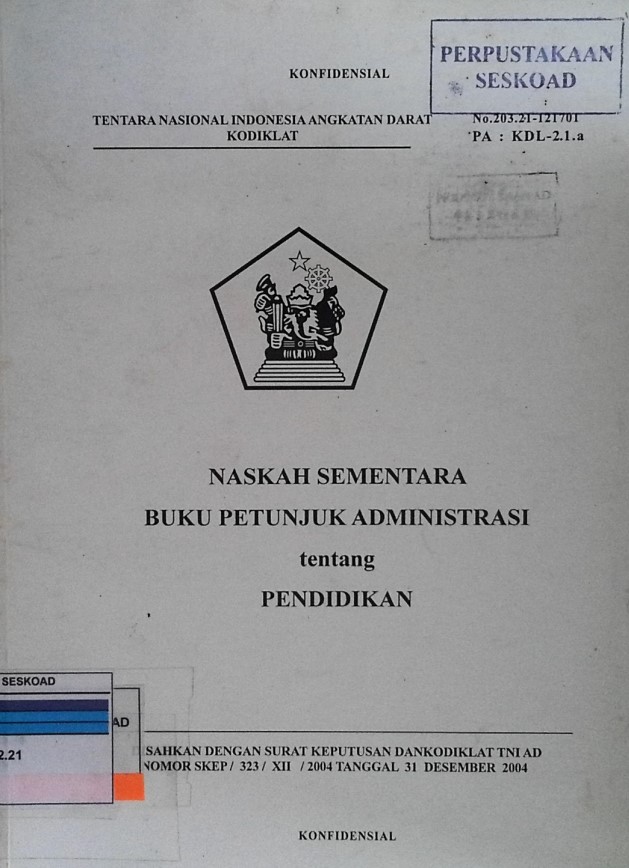 Naskah Sementara Buku Petunjuk Administrasi Pendidikan